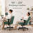 26" Wide Teddy Velvet Criss Cross Office Chair with Wheels, Cross-Legged Desk Chair with Flip-Up Height Adjustable Arms, Lumbar Support, Swivel Vanity Chair for Home Office, Bedroom, Study, 350 lbs-1909675316-2142458660