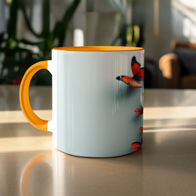 Handmade Ceramic Porcelain Coffee Mug Teacup and Saucer