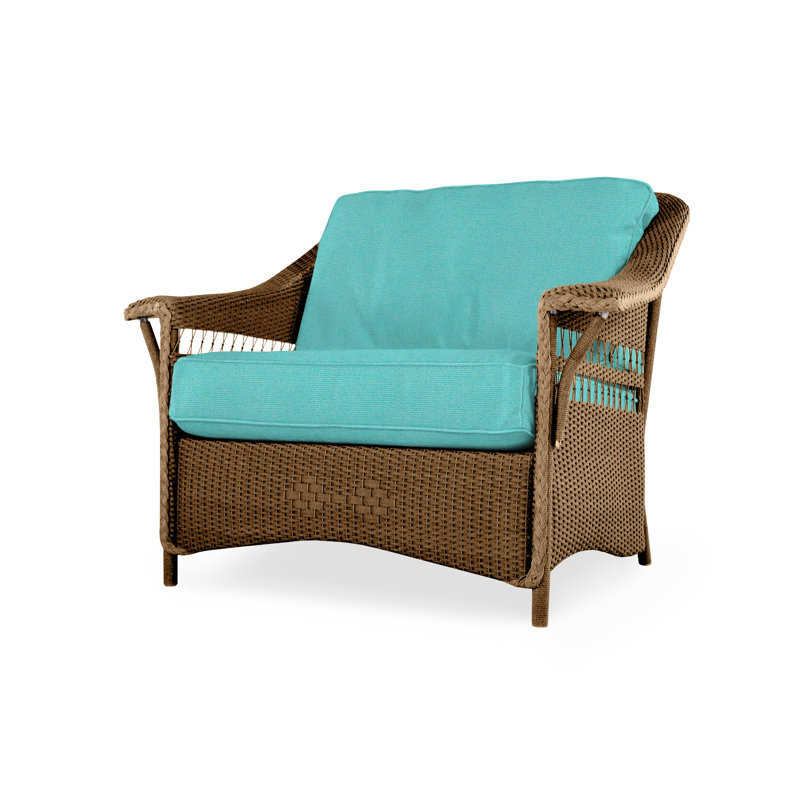 Nantucket Outdoor Lounge Chair, Clock Out Dew, Bark