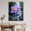 Art mural en verre trempé fleur mauve-130111818