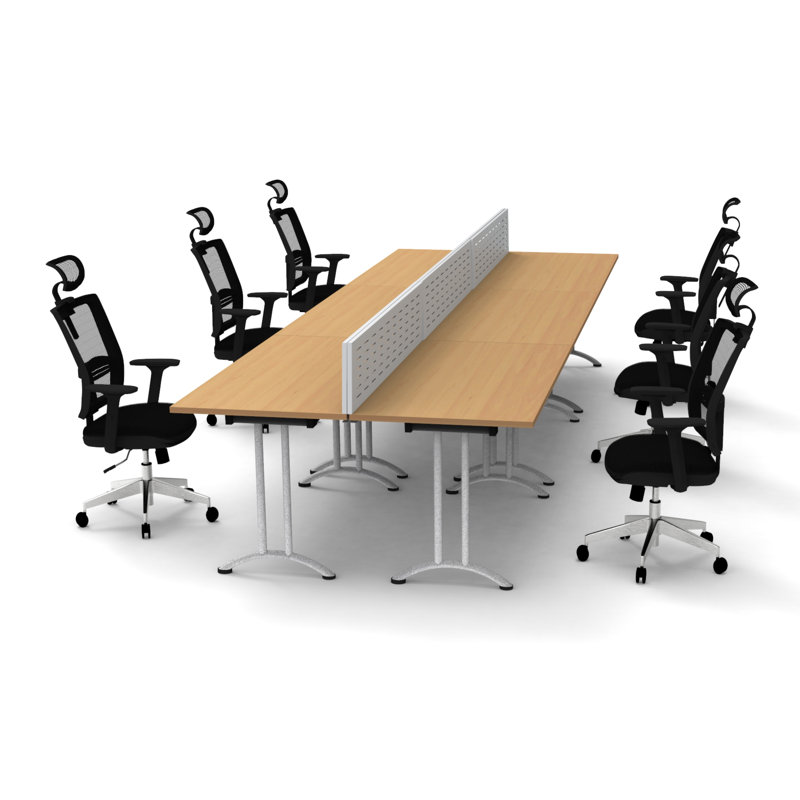 180'' Rectangle Conference Table, Natural Beech