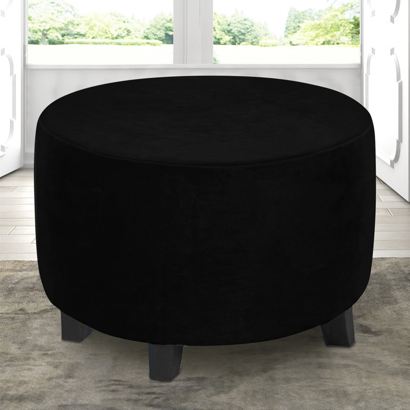 Housse pour repose-pieds à coussins carrés / rectangulaires, H 18 po x l 23 po x P 23 po, Mélange de polyester noir