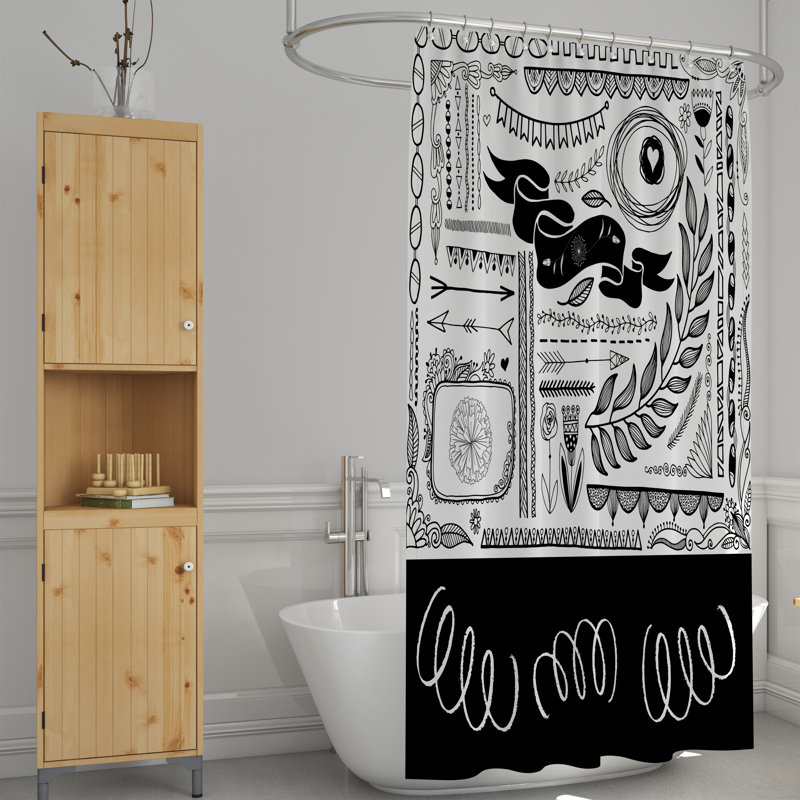 Abstract Shower Curtain, 72" H x 70" W