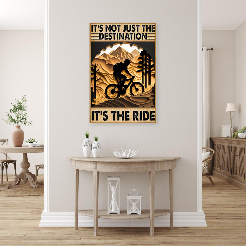 «Cycling Its The Ride» - 1 pièce rectangulaire «A Cycling Its The Ride», H 14 po x l 11 po x P 1,25 po