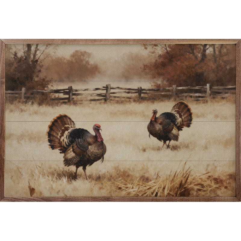 Two Strut Turkeys, 5" H x 8" W