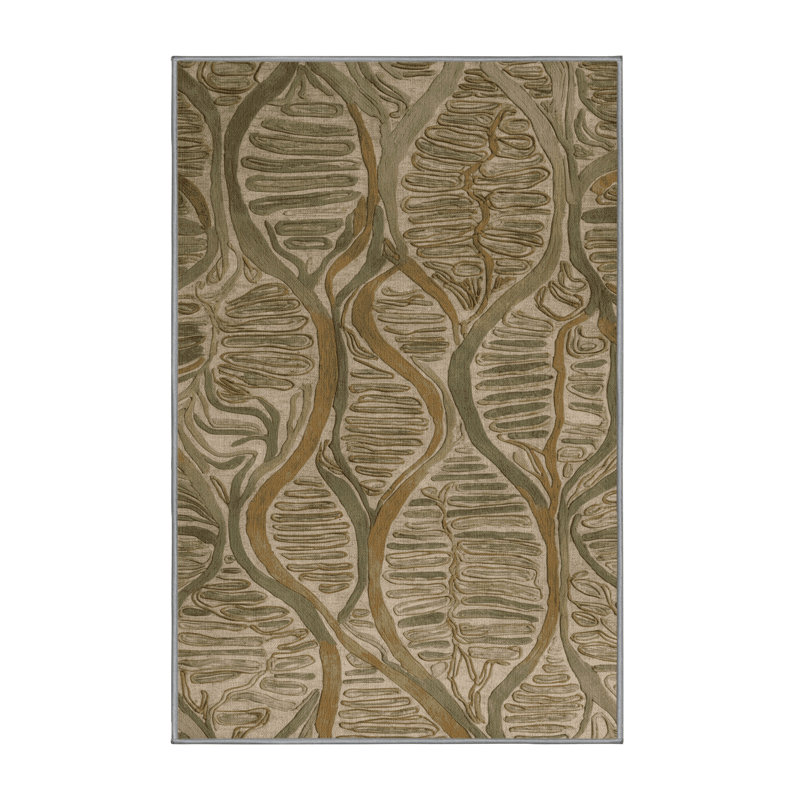 Machine Washable Nature Brown Area Rug, Runner 2' x 4'