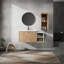 Meuble-lavabo mural 42 po avec lavabo et armoire latérale, portes à fermeture douce 42 po