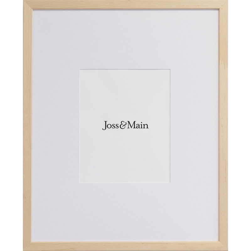 Naya Wood Beveled Picture Frame with Mat, Natural, 24" x 30"