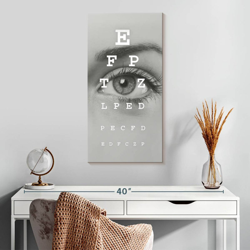 Eye Test Chart, 30" H x 15" W
