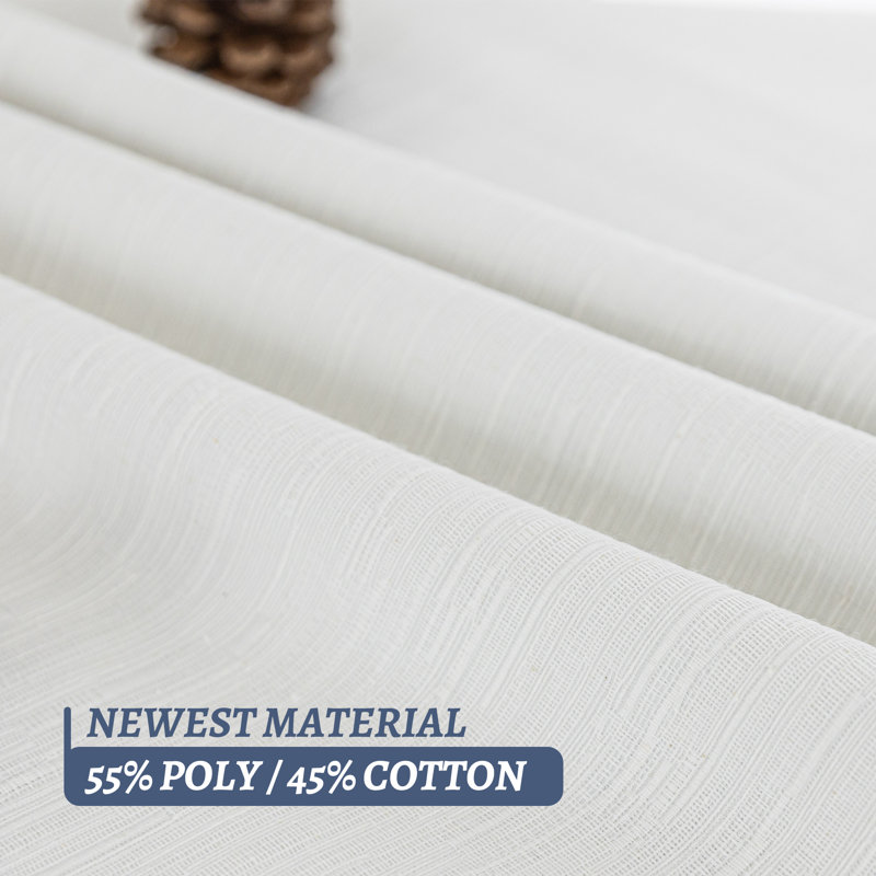 Clesta Cotton Blend Thermal Insulated 100% Blackout Grommet Curtain Pair, 52" W x 108" L, White