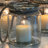 5 Piece Nautical Rope Rimmed Candle Lanterns, 3.5"
