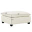 Repose-pieds modulaire contemporain en tissu Chenille
