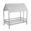 Finition grise lit plateforme lit à baldaquin en tissu moderne en bois 1pc-1548591992
