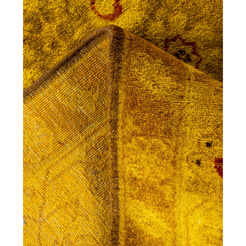 Overdyed One-of-a-Kind 4' 2" x 6' 2" Hand Knotted Area Rug