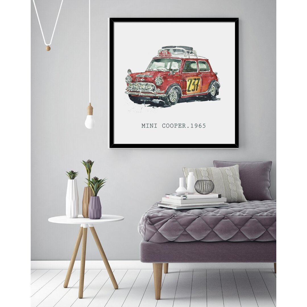 Gerahmtes Poster Mini Cooper von César Ortiz Echagüe