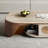 Cream-style solid wood retractable coffee table