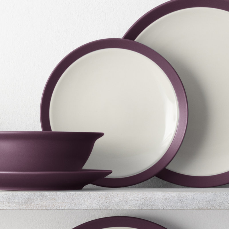 Assiettes à salade Noritake Colorwave Curve, 8 1/2 po, Bourgogne