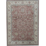 Sultanabad Wool Oriental Area Rug in Rust/Ivory