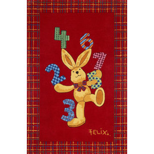 Felix The Rabbit Red Rug