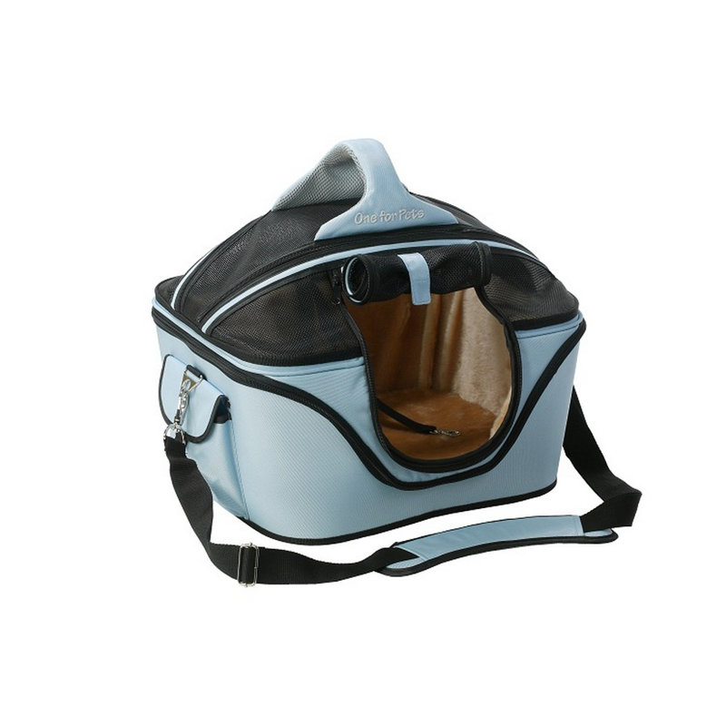 Sac de transport pour animaux Pewitt Cozy, Grand (H 14 po x l 18 po x P 14,5 po), Bleu puissant