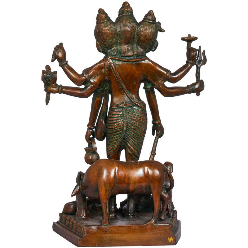 Figurine Lord Dattatreya, Brun / Doré