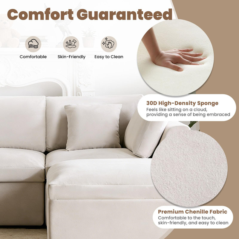 Canapé modulaire Comfy Cloud Couch, Blanc, 1, 2
