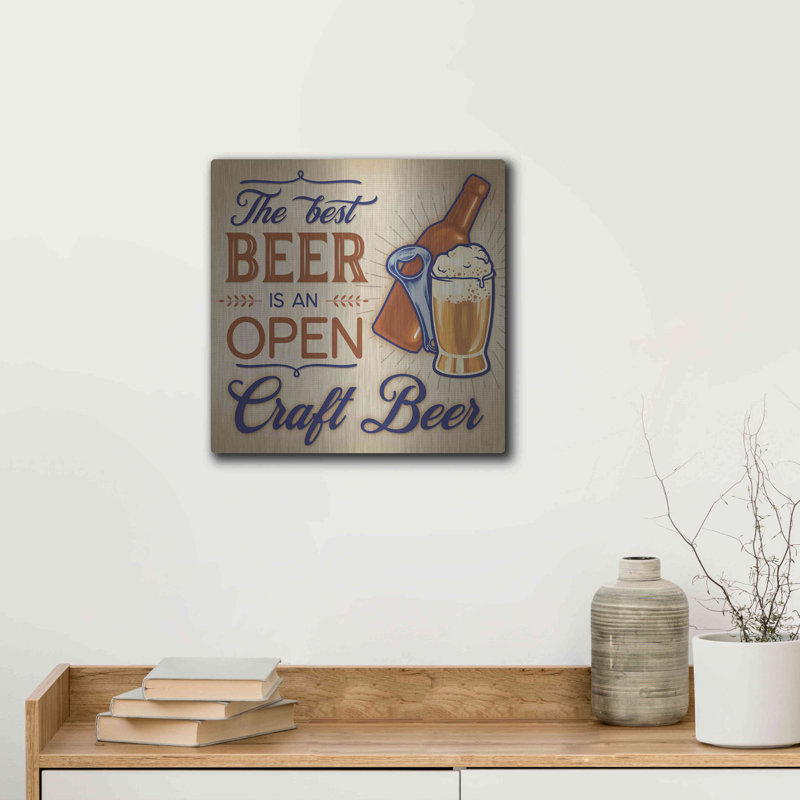 «The Best Beer» par Mollie B Art, H 12 po x l 12 po