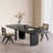 Black Rectangular Solid wood Butterfly Leaf  Dining Table-1870798342