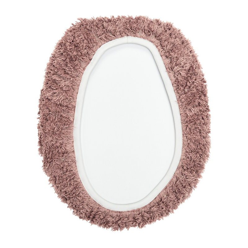 Couvercle de siège de toilette touffeté 100% coton Malderen, doux, moelleux et absorbant, lavable à la machine, certifié OEKO-TEX, 18 po x 20 po, rose