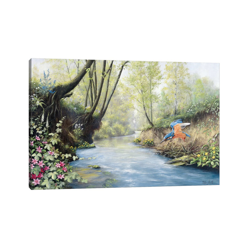 Kingfisher by Peter Motz - Wrapped Canvas Print, 66.04cm H x 101.6cm W x 1.91cm D