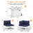 Modern 9-Piece Aluminum Patio Conversation Set with Propane Fire Pit Table, 500lb Capacity Heavy-Duty Outdoor Sectional Set with Cushions-1418358815