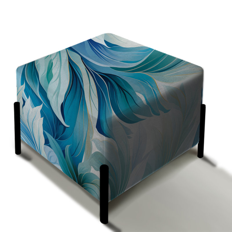 Oceanic Mirage Tropical Motif III - repose-pieds carré tropical