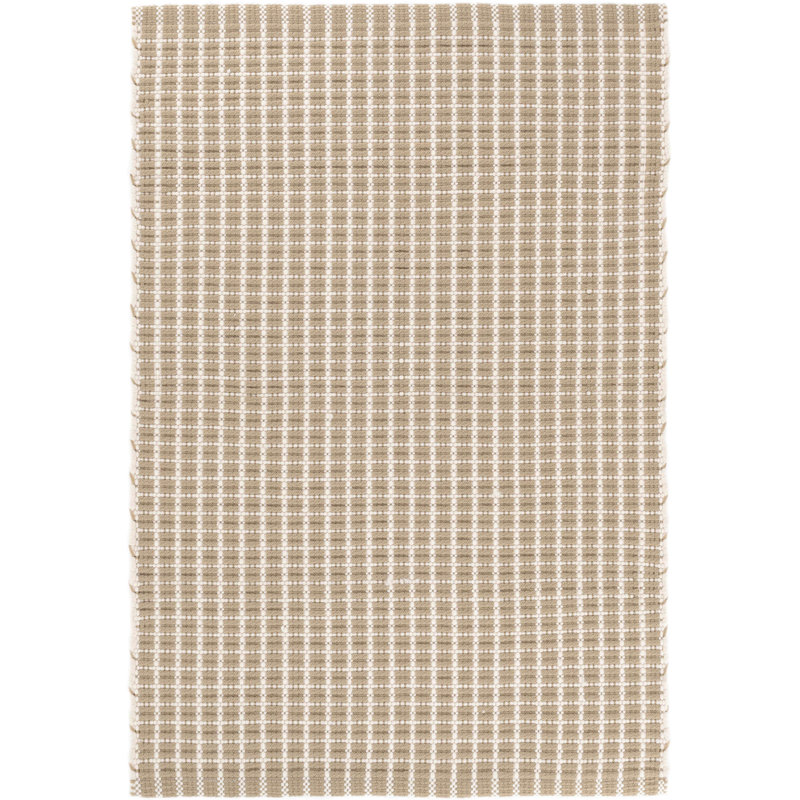 Gridiron Wheat Handwoven Indoor/Outdoor Rug, Rectangle 7'6" x 9'6"