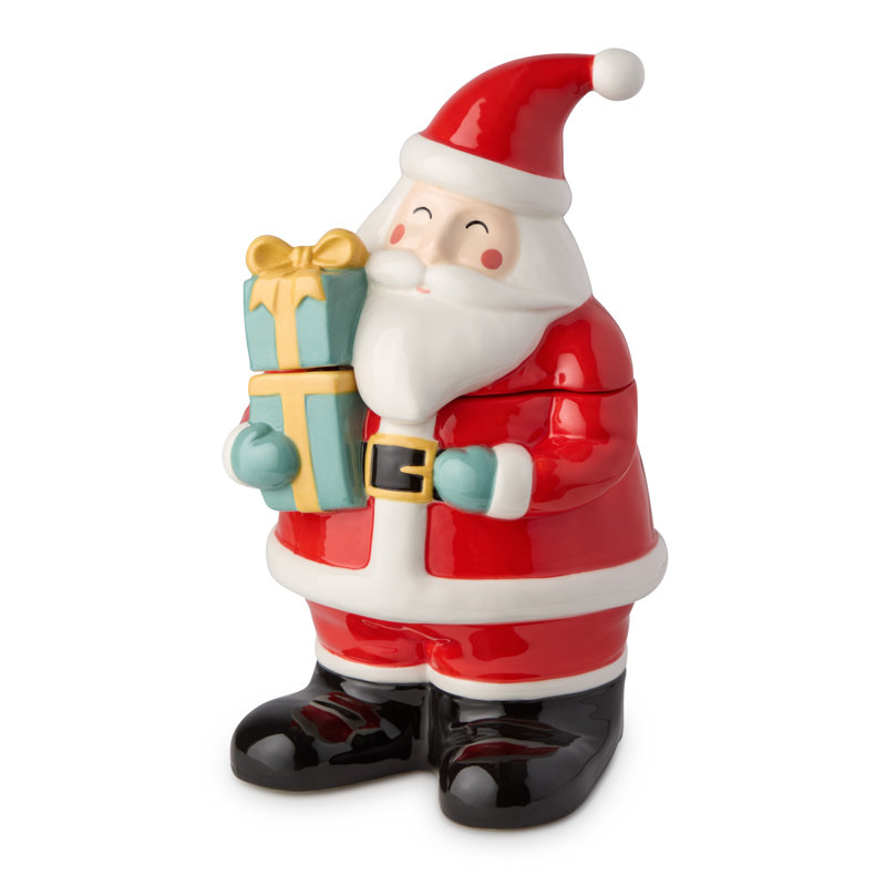 Pot à biscuits en céramique avec cadeau Christmas Whimsy Santa