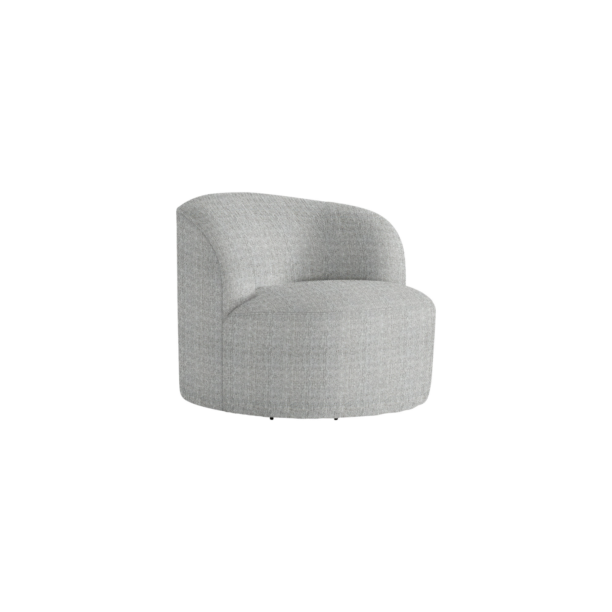 Mulia Swivel Patio Chair with Cushions, Light Grey/Dark Grey Linen 6032-110