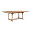 Venice 5-Piece Teak Rectangular Table Outdoor Dining Set With Extension