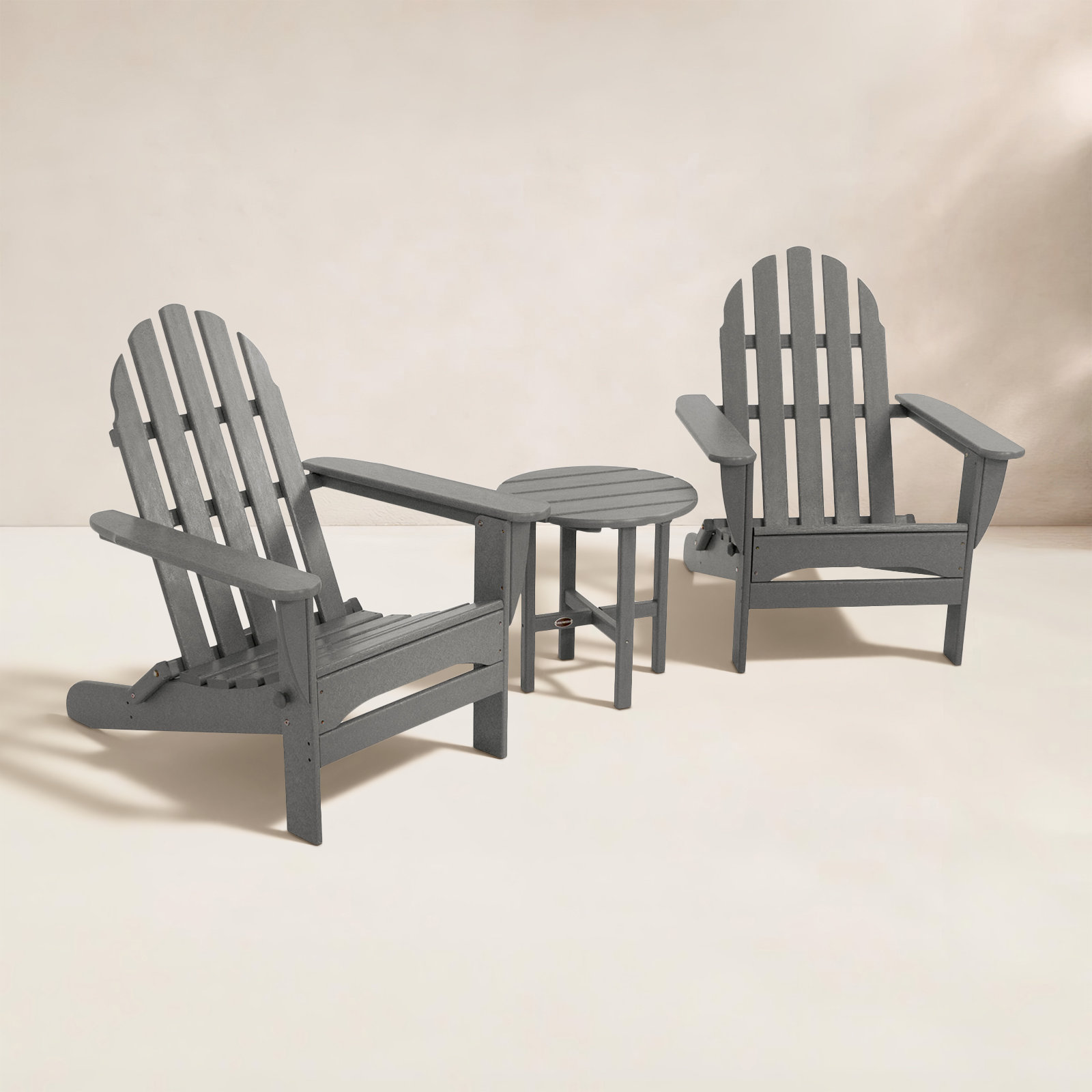 POLYWOOD® Vineyard 2-Person Patio Seating Group, Slate Gray