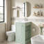 Meuble-lavabo de 20 pouces avec lavabo en céramique, pour espaces compacts-1471508110