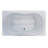 Cayman 71.37'' x 41.5'' Whirlpool Acrylic Bathtub