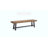 Eules 17.5" H x 63" W Solid Wood and Metal Outdoor Dining Bench-100638431
