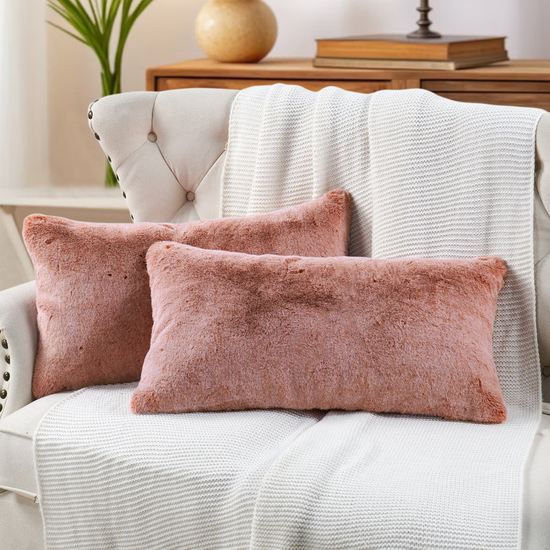 Housse de coussin carrée, Épice corail