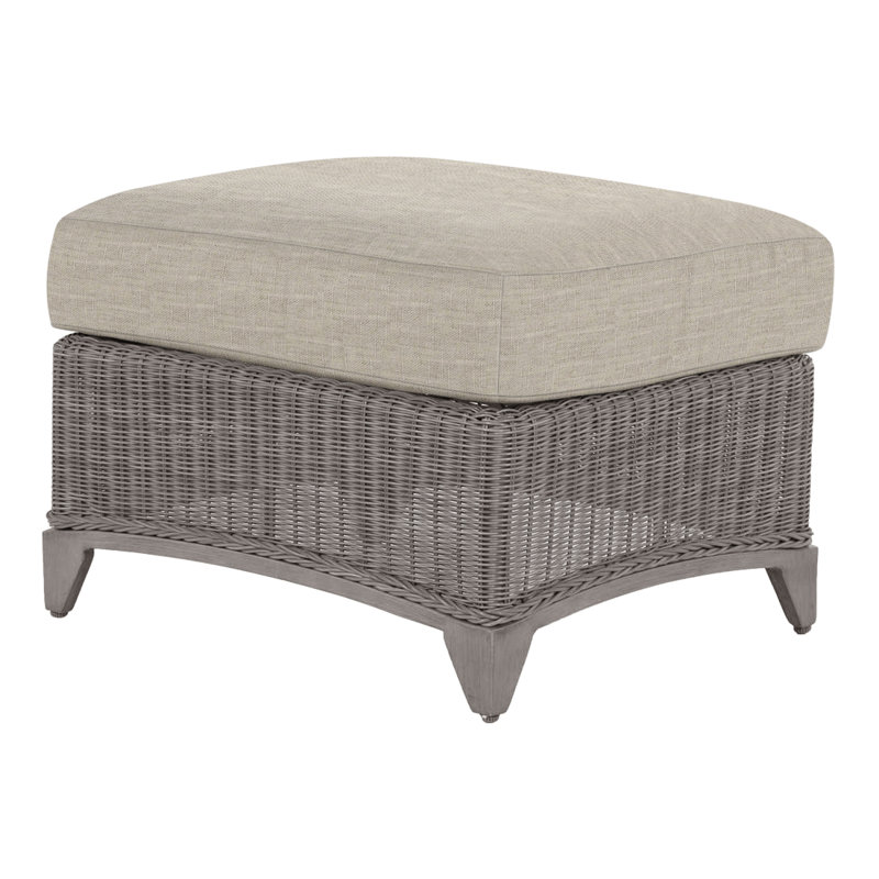 Repose-pieds Astoria tissé - huître / huître, Huître, Pas de soudure, Sunbrella® ‑ lin colombe