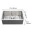Évier de cuisine simple encastrable de 27 pouces, lavabo de ferme encastré en acier inoxydable avec accessoires, éviers de lave-vaisselle pour véhicules récréatifs, cuisine de préparation, salle de lavage, bar