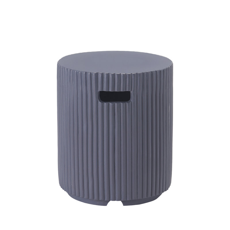 17x19.9 inch Tank Holder/Side Table, Gray
