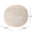 Pouf tricoté en coton beige, et application de coussin de plancher soigneusement conçu manuellement, élément de soutien de poids de 20 lb x 20,6 po x 14 po et fait à la main avec accessoire de capacité d'entretien-804178868