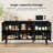 Sideboard Buffet Cabinet With 3 Rattan Doors-295197144