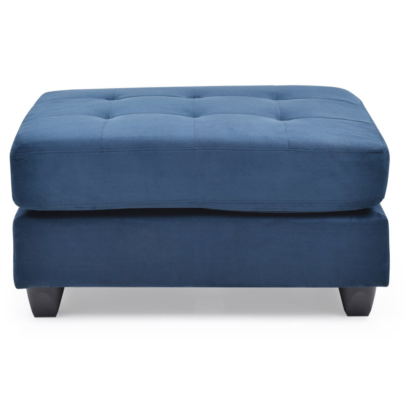 Repose-pieds élégant bleu marine contemporain, Marine