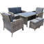 Elsfield Rattan Wicker 6 - Person Seating Group with Cushions-188997210