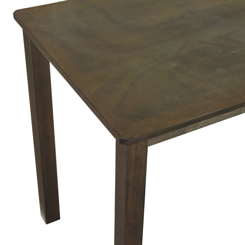 Aujanae 4 - Person Four Leg Dining Set, Dark Gray, Dark Gray