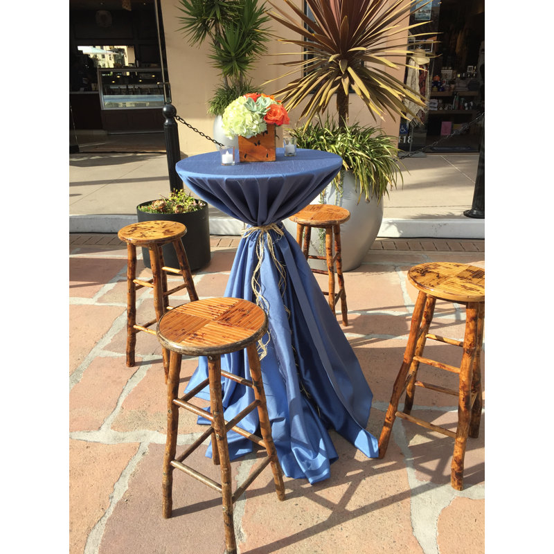 Rustic Brown Bamboo Bar Stool Set of 2